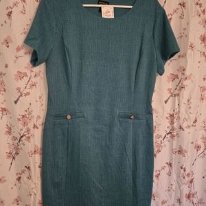 Sag Harbor Teal Midi Dress